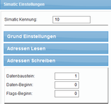 Datablock and address for writing to Simatic S7